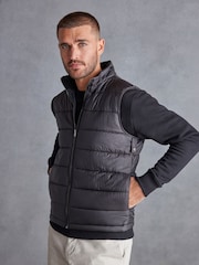 Charcoal Grey Signature Italian Wool Rich Funnel Neck Coat With Removable Gilet - Image 5 of 14