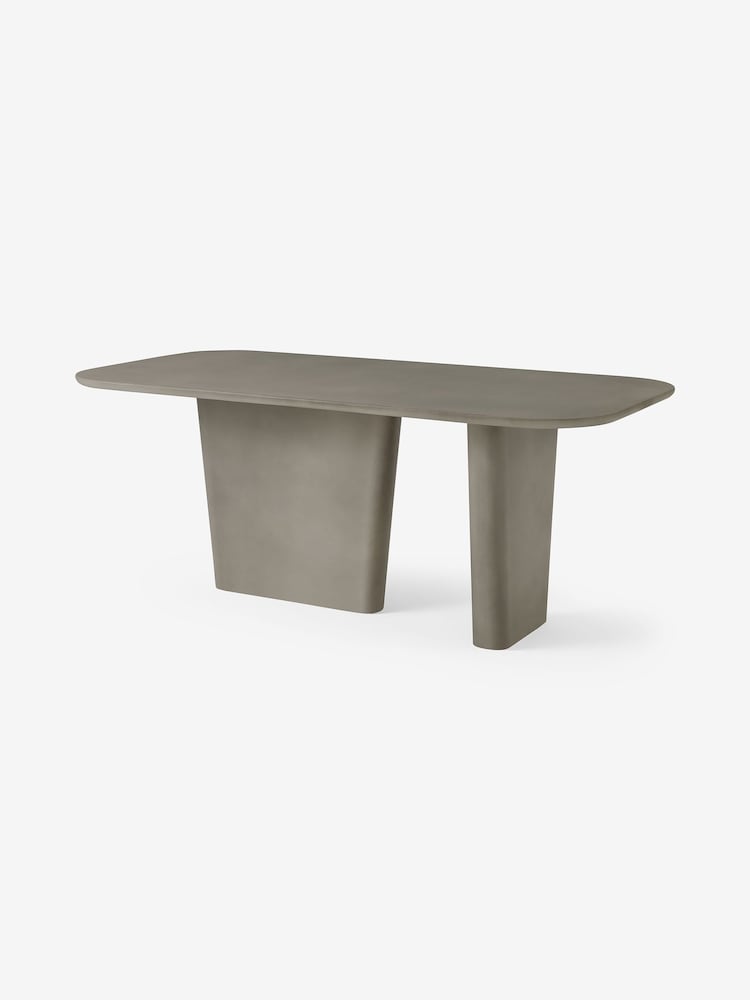 MADE.COM Grey Stone Mozelo Rectangular 4 to 6 Seater Dining Table - Image 1 of 9