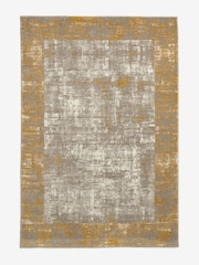 Ochre Yellow Textured Border Rug - Image 6 of 6