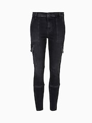 AllSaints Black Duran Skinny Cargo Jeans - Image 6 of 6