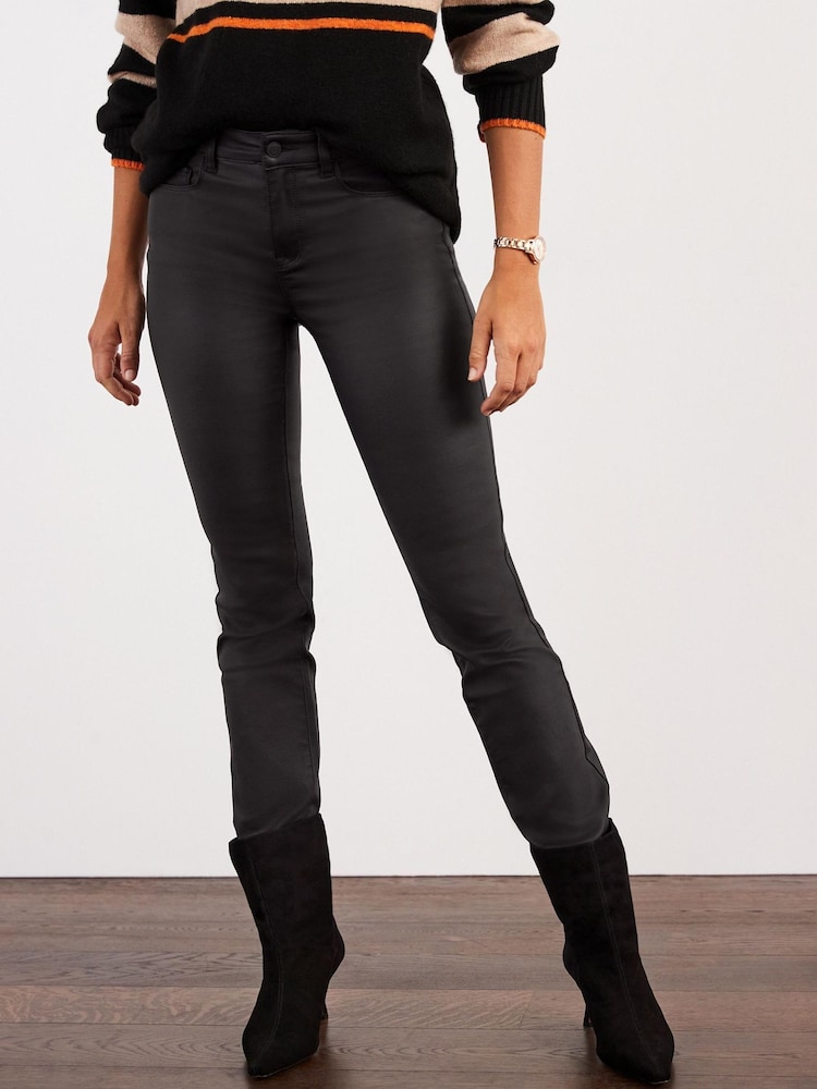 Black Coated Slim Jeans - Image 2 of 5