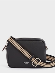 OSPREY LONDON Chiswick Chocolate Grainy Hide Leather Crossbody Bag - Image 1 of 5