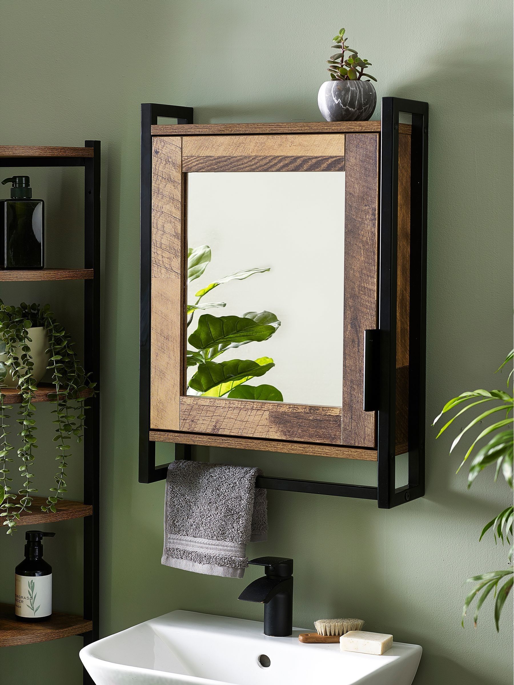 Single mirror bathroom cabinet discount