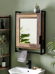 Natural Bronx Sliding Door Single Mirror Cabinet - Image 1 of 6