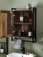 Natural Bronx Sliding Door Single Mirror Cabinet - Image 2 of 6