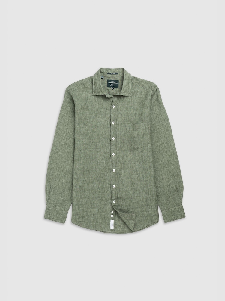 Rodd & Gunn Green Coromandel Sports Fit Shirt - Image 2 of 3
