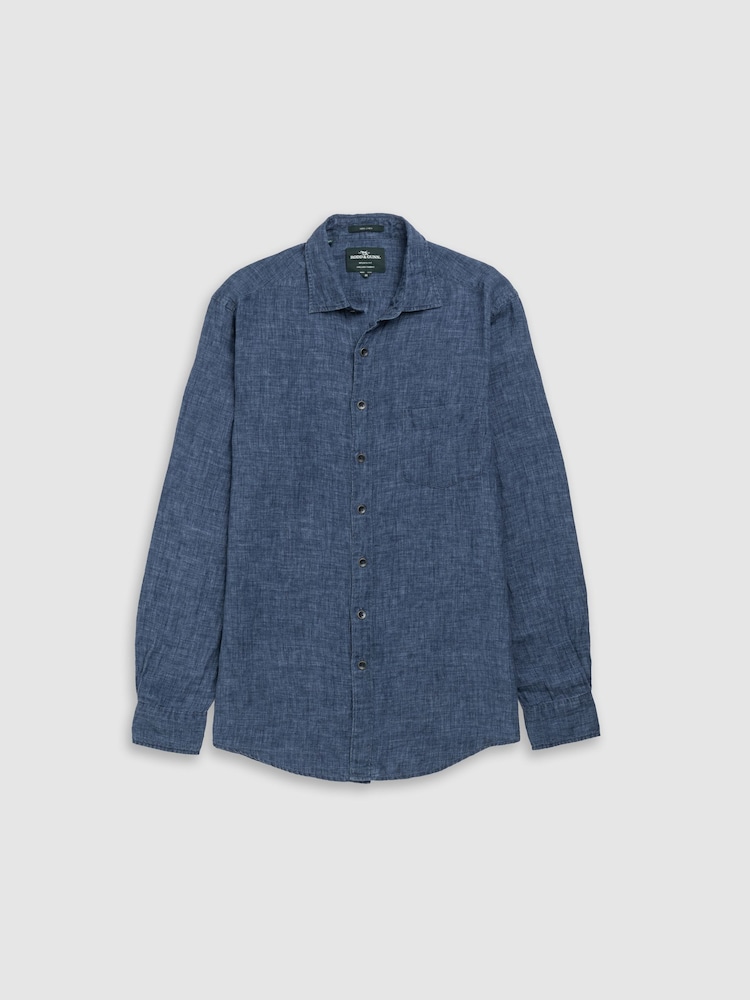 Rodd & Gunn Navy Blue Coromandel Sports Fit Shirt - Image 1 of 2