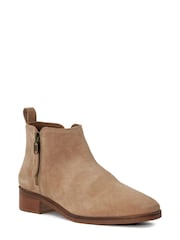 Dune London Brown Progress Cropped Height Ankle Boots - Image 2 of 5
