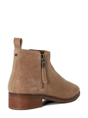 Dune London Brown Progress Cropped Height Ankle Boots - Image 3 of 5