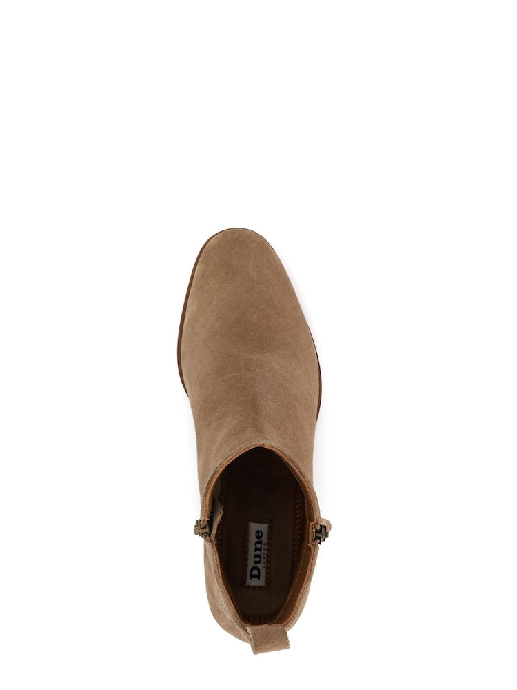Dune London Brown Progress Cropped Height Ankle Boots - Image 5 of 5