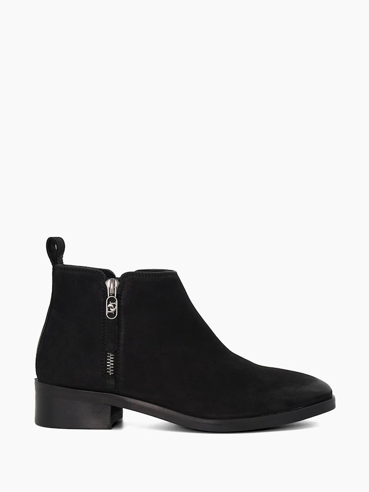 Dune London Black Progress Cropped Height Ankle Boots - Image 1 of 6