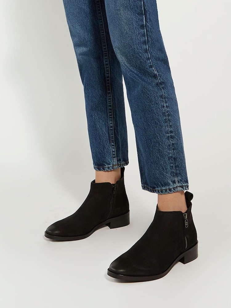 Dune London Black Progress Cropped Height Ankle Boots - Image 6 of 6