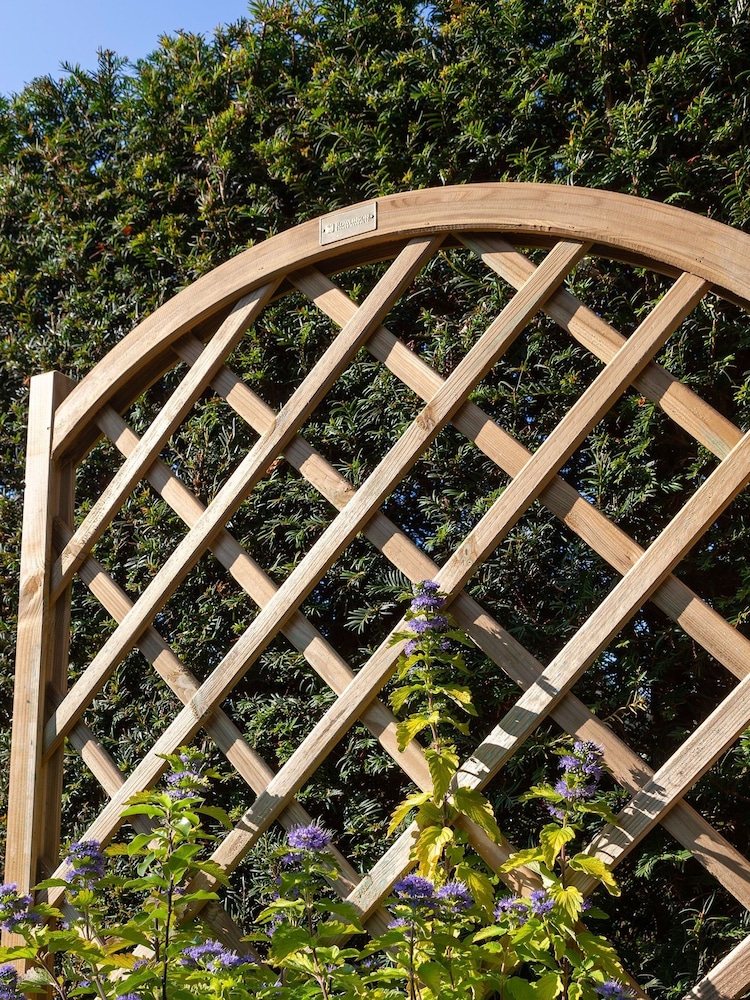 Rowlinson Natural Garden Rectangular Planter With Lattice - Image 2 of 2
