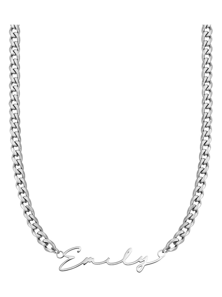 Abbott Lyon Curb Chain Signature Personalised Name Necklace - Image 1 of 3