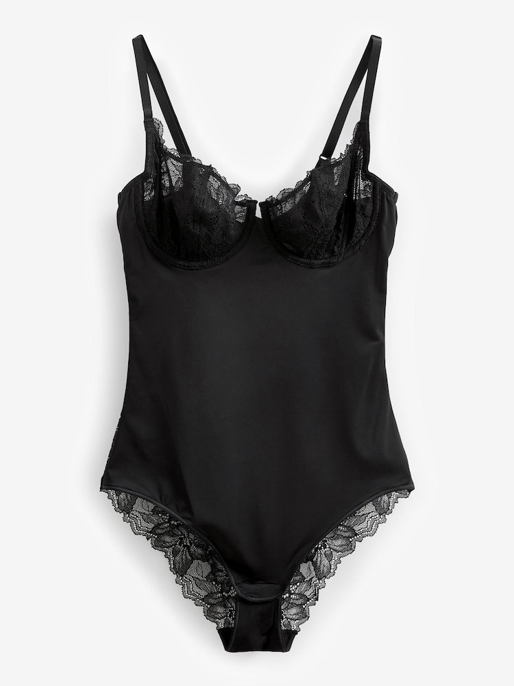 Black Smoothing Control Lace Non Pad Wired Body - Image 2 of 2