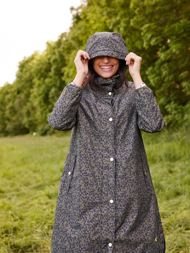 Joules Animal Print Waybridge Relaxed Fit Waterproof Jacket - Image 3 of 15