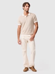 Rodd & Gunn Natural Oyster Island Knit Polo Shirt - Image 2 of 5