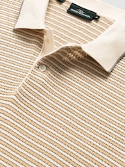 Rodd & Gunn Natural Oyster Island Knit Polo Shirt - Image 5 of 5