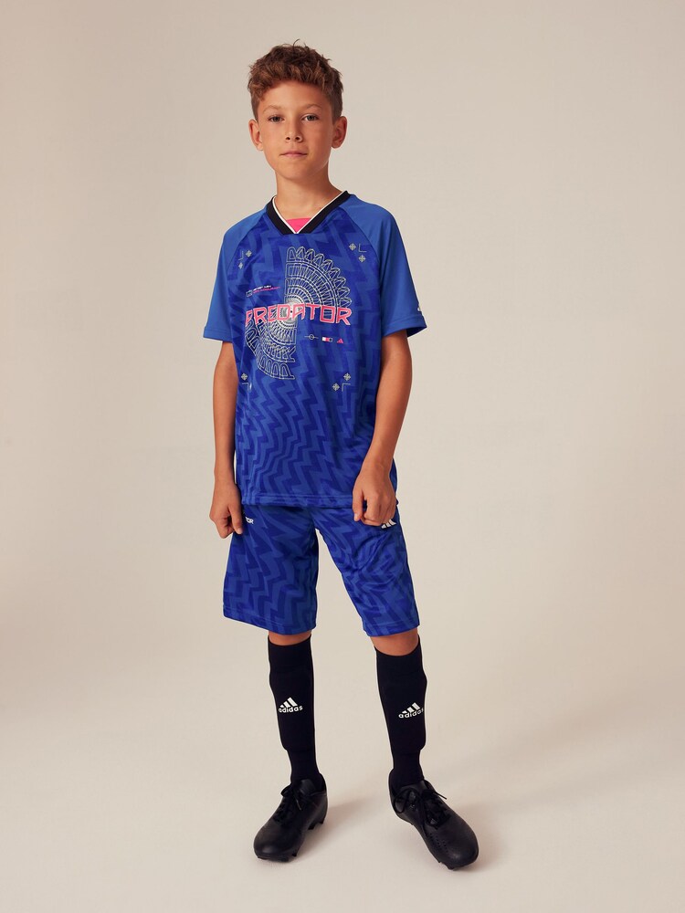 adidas Blue Football-Inspired Junior Predator Jersey - Image 1 of 11