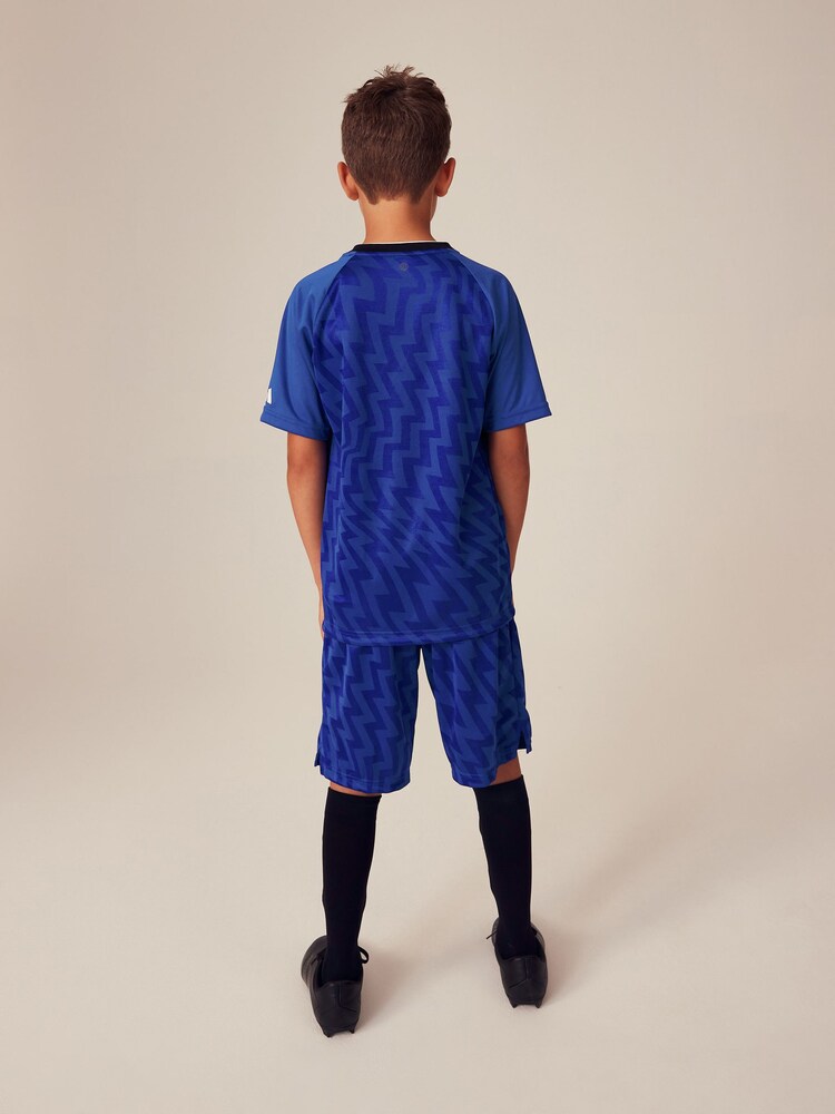 adidas Blue Football-Inspired Junior Predator Jersey - Image 3 of 11