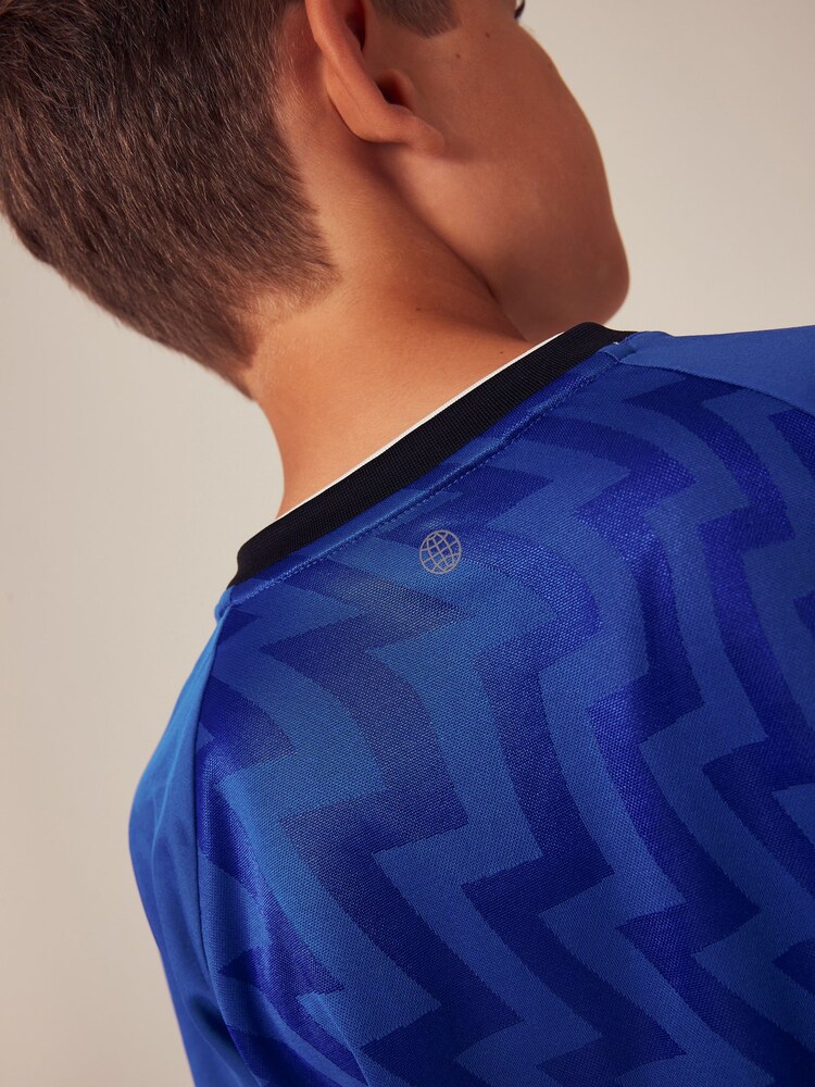 adidas Blue Football-Inspired Junior Predator Jersey - Image 7 of 11