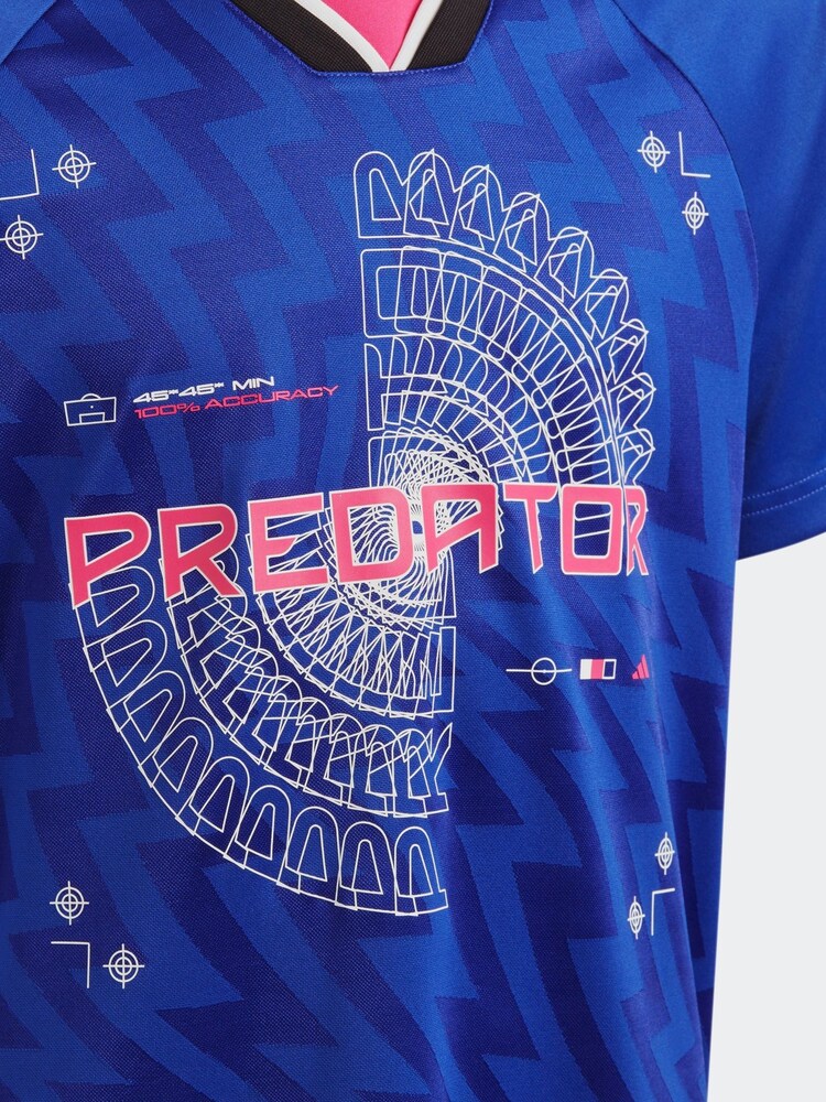adidas Blue Football-Inspired Junior Predator Jersey - Image 9 of 11