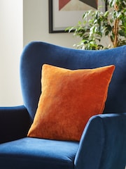 Burnt Orange 45 x 45cm Soft Velour Cushion - Image 2 of 5