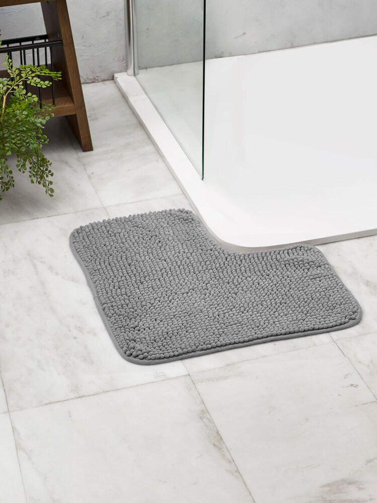 Grey Corner Bobble Bath Mat - Image 1 of 5