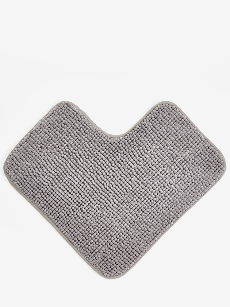 Grey Corner Bobble Bath Mat - Image 2 of 5