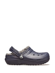 Crocs Navy Fluffy Kids Lined Clogs - Image 1 of 3