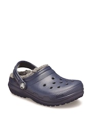 Crocs Navy Fluffy Kids Lined Clogs - Image 2 of 3