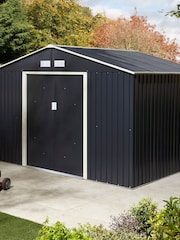 Rowlinson Garden Products Grey Metal Shed - Image 1 of 6