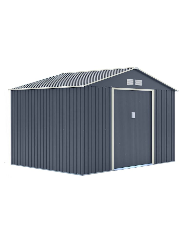 Rowlinson Garden Products Grey Metal Shed - Image 6 of 6