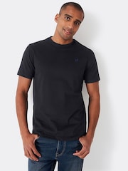 Crew Clothing Black Plain 100% Cotton Classic T-Shirt - Image 1 of 4