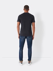 Crew Clothing Black Plain 100% Cotton Classic T-Shirt - Image 3 of 4