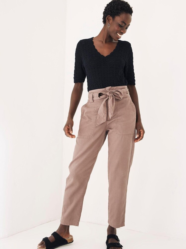 FatFace Paperbag Brown Trousers - Image 1 of 4 FatFace Paperbag Brown Trousers - Image 1 of 4