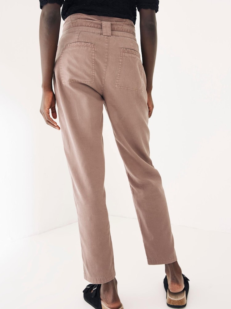 FatFace Paperbag Brown Trousers - Image 2 of 4 FatFace Paperbag Brown Trousers - Image 2 of 4
