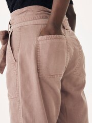 FatFace Paperbag Brown Trousers - Image 3 of 4