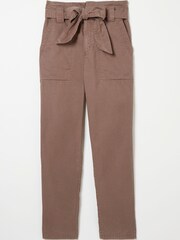 FatFace Paperbag Brown Trousers - Image 4 of 4