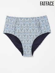 FatFace Sealife Floral High Waisted Blue Bottoms - Image 1 of 4