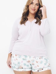 FatFace Lucy Rouched Purple Top - Image 1 of 4
