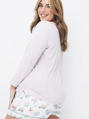 FatFace Lucy Rouched Purple Top - Image 2 of 4