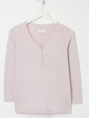 FatFace Lucy Rouched Purple Top - Image 4 of 4