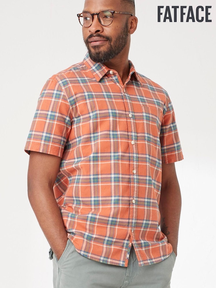 FatFace Shanklin Check Orange Shirt - Image 1 of 4