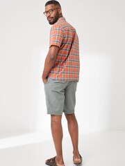 FatFace Shanklin Check Orange Shirt - Image 2 of 4