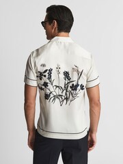 Reiss Ivory Fierro Cuban Collar Floral Shirt - Image 5 of 5
