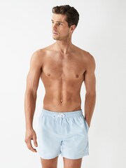 Reiss Soft Blue Wave Plain Drawstring Swim Shorts - Image 2 of 7