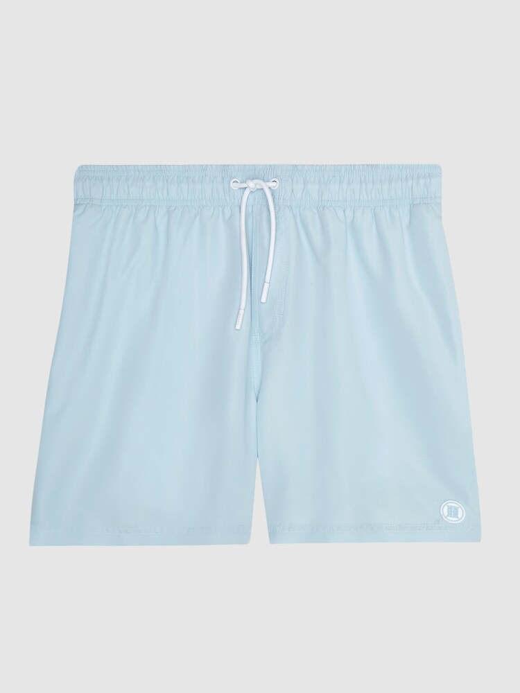 Reiss Soft Blue Wave Plain Drawstring Swim Shorts - Image 7 of 7 Reiss Soft Blue Wave Plain Drawstring Swim Shorts - Image 7 of 7