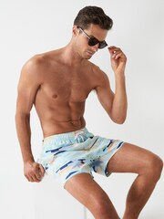 Reiss Multi Safari Desert Print Swim Shorts - Image 1 of 7