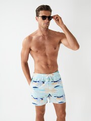 Reiss Multi Safari Desert Print Swim Shorts - Image 6 of 7